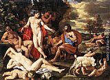 Nicolas Poussin Midas and Bacchus painting